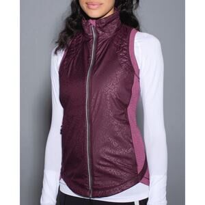 Lululemon Rebel Runner Vest Petal Camo Embossed Bordeaux Drama Size 8 Preloved